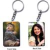 Rectangle Double Sided Mdf Glossy Keychain